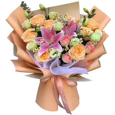 南通11朵玫瑰桔梗百合，陪你每个季节