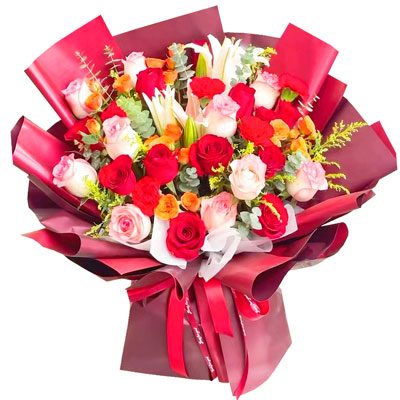 南通22朵玫瑰百合，追求真爱幸福